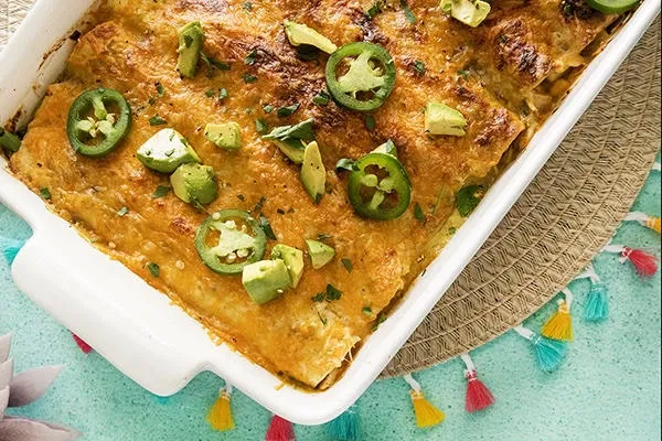 Spicy Salsa Verde Enchiladas